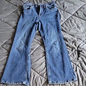 stradivarius Navy Flare Jeans